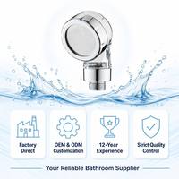 Pommeau de douche mural haute performance pour spa, transparent bleu, durable, économe en eau et écologique, idéal pour le lavage des cheveux