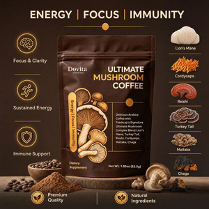 Café instantané Keto aux champignons fabriqué aux États-Unis, sans sucre, avec Lion's Mane, Cordyceps et MCT, certifié GMP, marque privée - Product Image 3