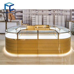 High Quality Fragrance Kiosk Design <b>Wooden</b> Glass Perfume <b>Display</b> <b>Cabinet</b> Cosmetics Product Counter Perfume Stand - Product Image 1