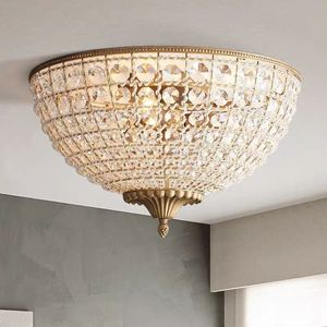 Lampadario a soffitto moderno di lusso in stile francese con fiori di papavero, in rame e cristallo, per camera da letto, soggiorno, sala da pranzo, a sospensione media - Product Image 4