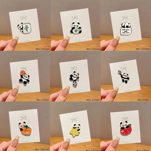 Spilla fiore Panda <span class=keywords><strong>pace</strong></span> e felicità cartone animato carino Pin personalizzato divertente smalto spille Panda distintivi - Product Image 2