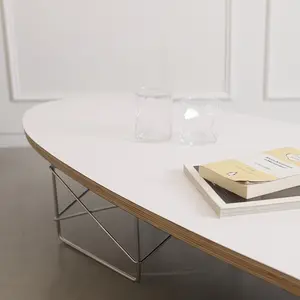 YIPJ Modern Minimalist Light Luxury Coffee Table Nordic Designer Office Living Room Oval Surfboard Coffee Table