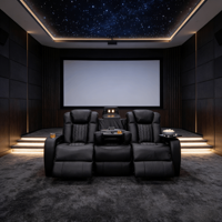 Muebles de Cine en Casa para Sala de Estar Inteligente, Sofá de Cuero Genuino, Juego de Sofás, Muebles Modernos de Lujo para Sala de Estar