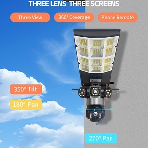Caméra de sécurité réseau solaire V380pro 3 objectifs 3 écrans avec enregistrement sans fil, reconnaissance faciale, détection de mouvement et Wi-Fi 4G - Product Image 5