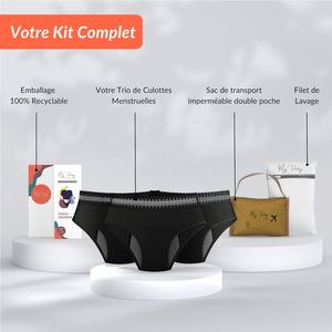 Intiflower Ready Stock Juego de cartón Oeko Menstruel BragasMenstruelle Flux Abondants Menstruation Pant Cullotte Period Bragas - Product Image 5