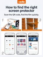 Boîte Magique Universelle pour Films en Verre Trempé pour iPhone Samsung Modèles Mixtes, Boîte de Rangement pour Protecteurs d'Écran HD Transparents, Faible Stock, Vente en Gros