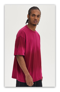 Camiseta de hombre de algodón 260G con lavado ácido y tie-dye, corte holgado oversize, estilo streetwear americano, novedad de verano 2026 - Product Image 3