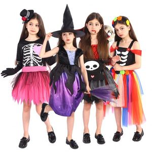 Vente flash, costumes d'Halloween à la mode et populaires pour enfants, costume de sorcière d'Halloween, vente en gros en Chine pour les filles, 4ourcostumes - Product Image 1