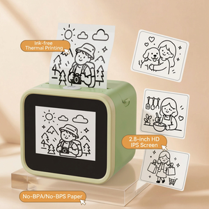 Cámara de impresión instantánea con IA Phomemo Kids, pantalla de 2.8 pulgadas, impresora térmica incorporada, color azul y rojo para niños - Product Image 1