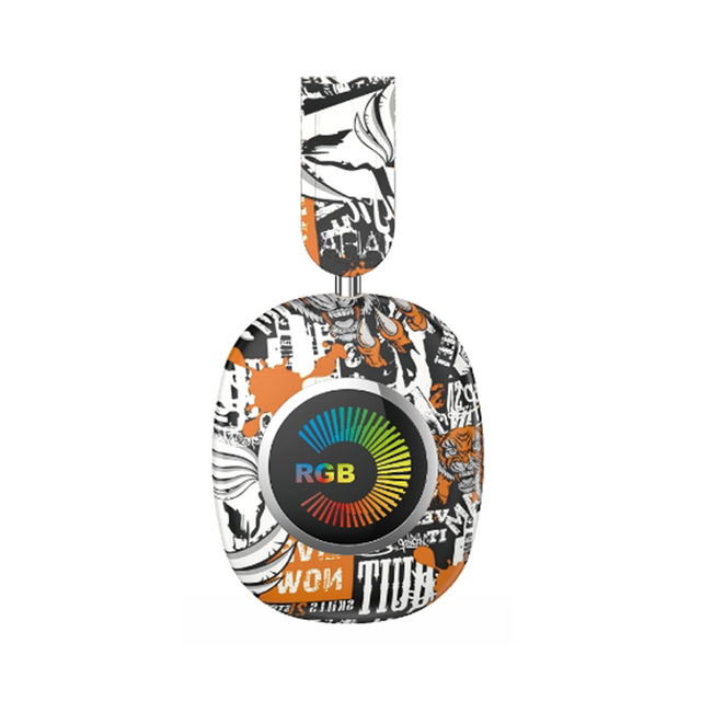 BT640 Painting Wireless Headphone Graffiti Gaming Headset Stereo Over-Ear Headphones BT Type LED Headphones With Microphones