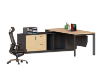 Bureau de bureau moderne Yazhi-Bureau d'ordinateur en bois avec rangement, bureau de travail ergonomique pour bureau à domicile