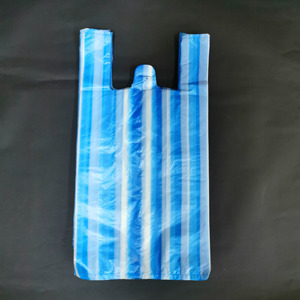 Trung Quốc Nhà Sản Xuất Màu Sọc Vest Xử Lý Túi Siêu Thị Mua Sắm T-shirt Túi Nhựa - Product Image 6