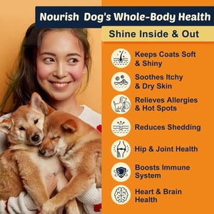 Compléments alimentaires à base d'huile de poisson oméga 3 6 9 en forme de friandises molles, marque privée ODM, riches en EPA et DHA, vitamines C et E, soulagement des allergies, perte de poils, santé des chiens et des chats - Product Image 4