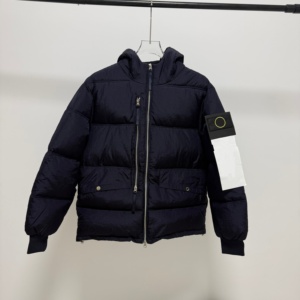 Chaqueta acolchada holgada con capucha, relleno de algodón, con parche en el antebrazo, cierre de cremallera, abrigo cálido de invierno para hombre y mujer, tres colores - Product Image 2