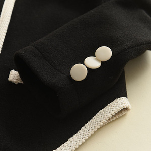 Set di Abbigliamento per Bambine, Completo Due Pezzi, Outfit con <span class=keywords><strong>Blazer</strong></span> e Gonna con Finiture Bianche e Nere per Primavera e Autunno - Product Image 6