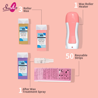Chauffe-cire roll-on double face pour usage domestique, kit d'épilation avec thermostat électronique pour le nez, les mains, le corps, les pieds et la tête