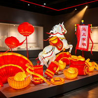 Lanternes de la Fête de la Mi-Automne à prix réduit, lanternes chinoises en soie avec éclairage LED