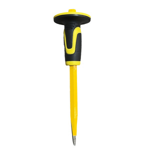 Stonemason Yi Chisel Yellow Flat Head Straight Tip Metric High Carbon Steel For Stonemasonry - Product Image 1