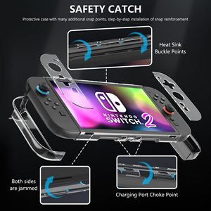 Split Design Clear PC Protector Dockable <strong>Case</strong> <strong>for</strong> <strong>Nintendo</strong> <strong>Switch</strong> 2 Protective Cover <strong>Case</strong> Accessories with <strong>Switch</strong> 2 Handle Cover - Product Image 3