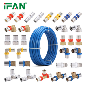 Échantillon gratuit IFAN raccords de tuyauterie PEX AL couleur rouge et bleue 16 18 20 <span class=keywords><strong>25</strong></span> <span class=keywords><strong>26</strong></span> 32MM 63MM plomberie raccord à pression en laiton - Product Image 4