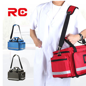 Grand grand sac médical professionnel trousses de premiers soins vides sac de traumatologie pour ambulance soins de santé à <span class=keywords><strong>domicile</strong></span> EMT, EMS, gris - Product Image 5