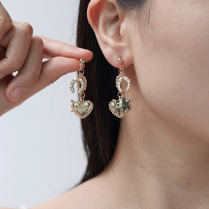Pendientes de Diseño Original Europeo Americano para Mujer, Marca Kenjie, con Adornos y Colgantes Multielementos, Electrochapados - Product Image 4