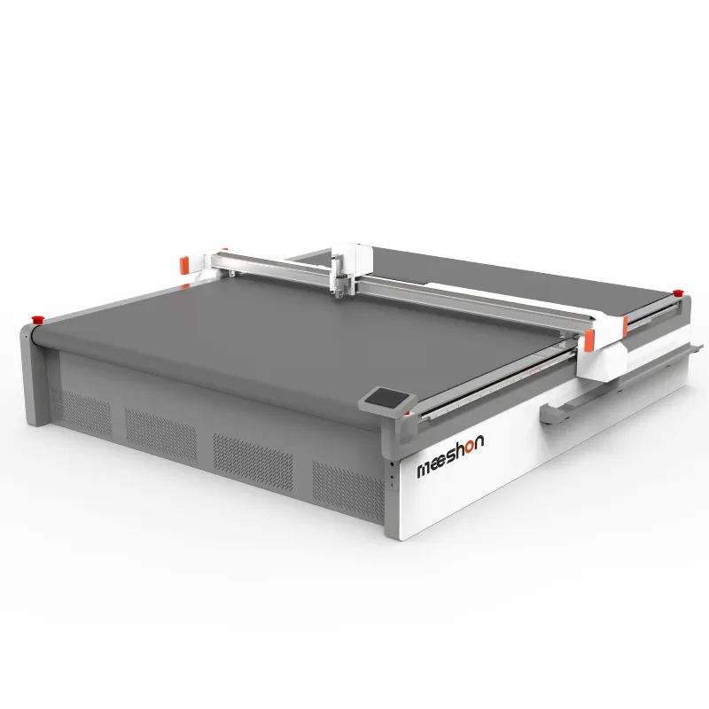 Meeshon Cnc Vibrerende Mes Snijmachine Membraanstructuur Pvc Gecoate Stof Snijmachine Voor Tarpauli Pvc Film