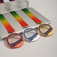 Médailles personnalisables Marathon Running Fitness Natation Métal cristal or, argent, cuivre sublimation plaque vierge gravée