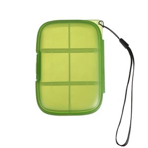 Pastillero Portátil Organizador de Medicamentos con 6 Compartimentos, Estuche de Gran Capacidad para Pastillas, Caja de Almacenamiento de Medicamentos para 1 Semana con Cuerda para Colgar - Product Image 2