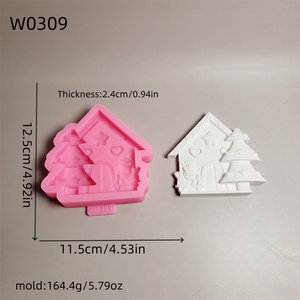 Moldes de fundición de resina hechos a mano para adornos decorativos DIY estilo Ins silicona decoración de la habitación de Navidad moldes W0309 - Product Image 3