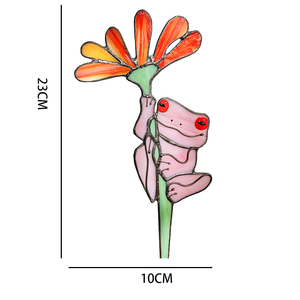 Décoration de Jardin en Verre Teinté Faite à la Main : Grenouille, Piquet de Jardin, Pot de Fleurs, Art Déco, Idée <span class=keywords><strong>Cadeau</strong></span> Fête <span class=keywords><strong>des</strong></span> Mères - Product Image 6