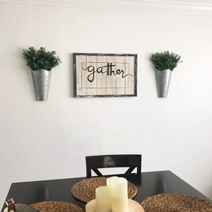 Galvanized Metal <strong>Wall</strong> <strong>Planter</strong> Hanging <strong>Wall</strong> Flower Vase for Succulents or <strong>Herbs</strong> <strong>Wall</strong> <strong>Planters</strong> for Country Rustic Home Farmhouse - Product Image 6