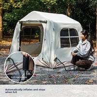 Tente gonflable à installation instantanée en un clic, abri de camping pour 1 à 2 personnes avec protection contre le vent, la pluie et le soleil