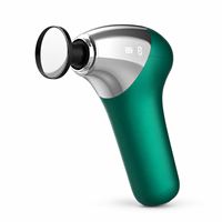 Pistolet de massage sportif chauffant vert avec 6 vitesses, 4 têtes, 3 niveaux de chaleur et indicateur LED pour l'entraînement et la récupération quotidienne
