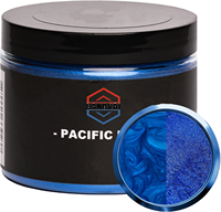 Poudre de mica de qualité cosmétique bleu Pacifique, approuvée par la FDA, pigment de mica végétalien scintillant pour résine époxy, savon, bougie, argile polymère, bricolage