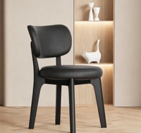 Chaise de salle à manger en bois massif, style italien du milieu du siècle, chaise de luxe avec dossier, pour la maison, le restaurant, la salle à manger