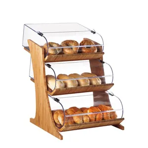 Hot Sale Brot Display Regal Holz Bäckerei Display Racks für den Großhandel