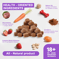 OEM ODM Vitamine D3 Huile de saumon Friandises à mâcher pour chiens Suppléments favorisant la croissance osseuse et la santé du pelage brillant Friandises molles au calcium pour animaux de compagnie