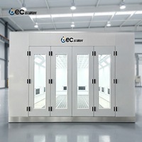Système d'extinction d'incendie professionnel pour cabine de peinture automobile avec éclairage LED, multi-tension et intérieur en acier inoxydable pour la peinture automobile