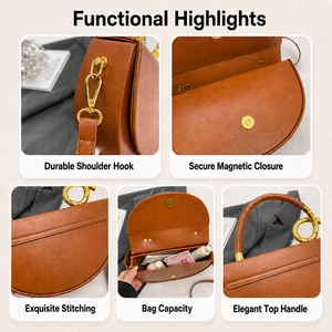 Proveedor Mayorista <span class=keywords><strong>de</strong></span> Bolsos <span class=keywords><strong>de</strong></span> Media Luna, Bolso <span class=keywords><strong>de</strong></span> Hombro Cruzado con Asa <span class=keywords><strong>de</strong></span> Anillo Metálico Único, con MOQ Bajo <span class=keywords><strong>de</strong></span> 10 para Suministro Global - Product Image 4
