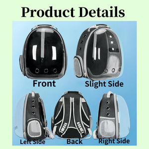 กระเป๋าเป้สะพายหลังสำหรับสัตว์เลี้ยงแบบพกพาระบายอากาศได้ดีสำหรับสุนัขแมวตัวเล็กดีไซน์แคปซูลโปร่งใส - Product Image 6