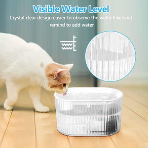 Productos Ecológicos <span class=keywords><strong>para</strong></span> Gatos, Bebedero de Agua <span class=keywords><strong>para</strong></span> Mascotas de Cristal Transparente de 1.35L, Recipiente Elevado <span class=keywords><strong>para</strong></span> Gatos con Bomba Silenciosa - Product Image 4
