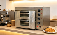Oven Pizza Komersial BAOKANG HEP-2ST 3KW Heavy Duty dari Guangdong untuk Peralatan Dapur