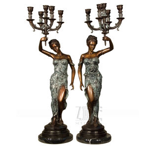 Bronzestatuen-<span class=keywords><strong>M</strong></span>ädchenlampe des Gartens dekorative Qualitäts - Product Image 6