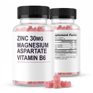Gomitas de Zinc 30mg, Aspartato de Magnesio, Vitamina B6, Sabor Uva, 60 Unidades, Veganas, Sin OMG, Apoyo Energético <span class=keywords><strong>para</strong></span> Adultos, Gomitas de Vitaminas - Product Image 1