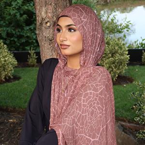 Hijab en modal imprimé à pois, hijab musulman mignon, foulard islamique ludique pour femmes - Product Image 2