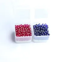 Prix de gros 3mm 4mm 5mm 6mm #5 Perle de corindon synthétique Perle de rubis Pierre précieuse en vrac Sphère de perle de rubis