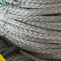 Cuerda UHMWPE Amarilla, Marrón y Azul de 12 Hilos, 5mm, 10mm, 12mm, 16mm, Cuerda de Remolque Trenzada Hueca HMPE, Cuerda de Amarre para Barcos, Fabricante de Cuerdas Marinas