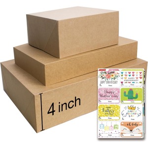 Rural kraft paper <b>gift</b> packaging <b>box</b> with lid, used for packaging <b>large</b> clothes, suitable for various occasions and customizable - Product Image 1