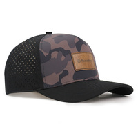 HS41 Casquettes de camionneur en nylon imperméables à l'eau sur mesure à 5 panneaux Casquettes Chapeaux Snapback résistants à la sueur avec logo personnalisé